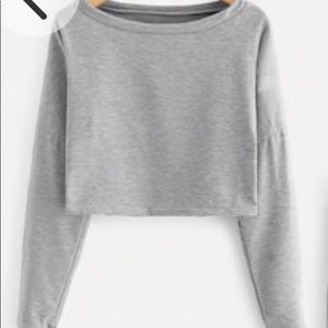 *SOLD*Brand New Grey Top with Ripped Back